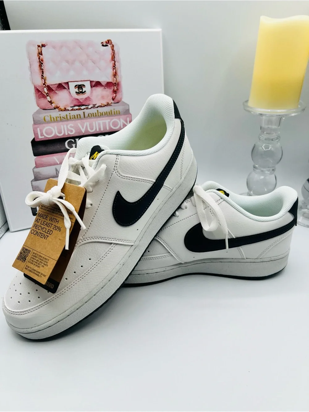 Nike NWOT Court Vision Low Next Nature sneakers with a graphite swoosh